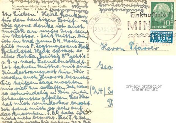 Minden  Westfalen Weser Diakonissen Mutterhaus Salem Koeslin – Bild 2