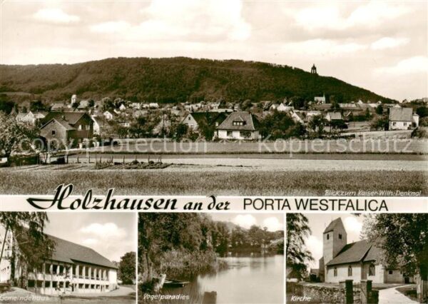Holzhausen Porta Westfalica Panorama Gemeindehaus Vogelparadies Kirche