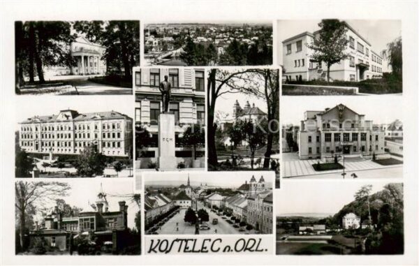 Kostelec nad Orlici Adlerkosteletz CZ Orts und Teilansichten Denkmal