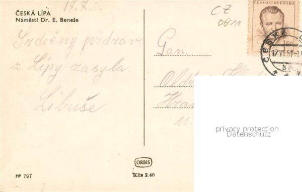 Ceska Lipa Boehmisch Leipa CZ Namesti Dr E Benese – Bild 2