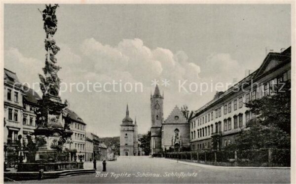 Bad Teplitz-Schoenau Teplice CZ Schlossplatz