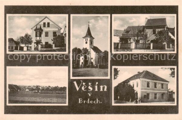 Vesin Rozmital pod Tremsinem CZ Obchodni dum Zdenky Landove Kirche Teilansichten