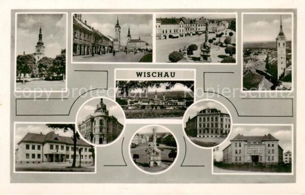 Wischau Vyskov CZ Orts und Teilansichten Kirchen