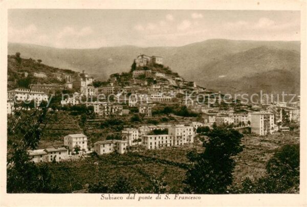 Subiaco  IT dal ponte Monasterio di San Francesco