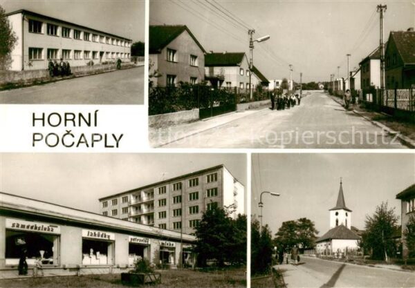 Horni Pocaply Ober-Potschapl Melnik CZ Teilansichten Kirche