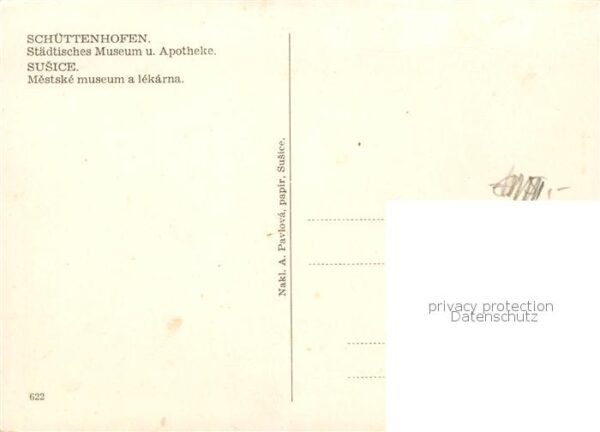 Schuettenhofen Kolinec Susice CZ Staedt Museum und Apotheke – Bild 2