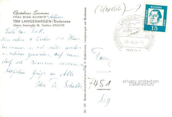 Langenargen Bodensee Gaestehaus Seemann – Bild 2
