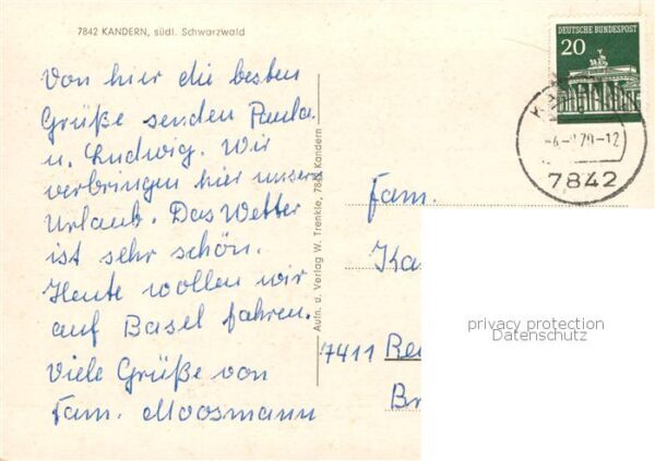 Kandern Brunnen Panorama Muehle Ortsansichten – Bild 2