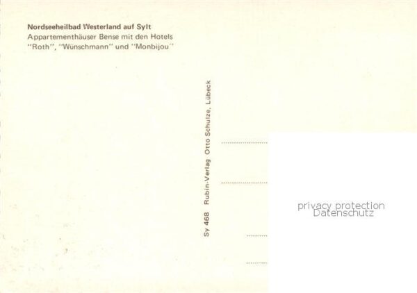 Westerland Sylt Appartementhaeuser Bense mit den Hotels Roth Wuenschmann und Mon – Bild 2
