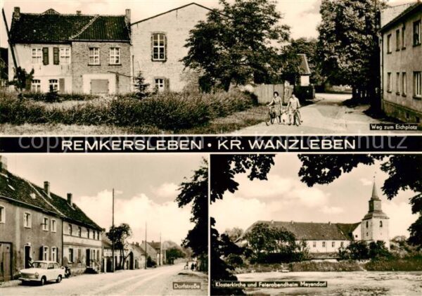Remkersleben Weg zum Eichplatz Dorfstrasse Klosterkirche