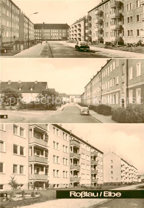 Rosslau Elbe Mitschurinstrasse Puschkinallee mit Betriebsberufsschule Josef Ress
