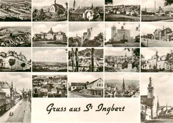 St Ingbert Orts und Teilansichten Kirchen Panorama