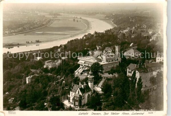 Dresden Elbe Bad Weisser Hirsch Luisenhof Fliegeraufnahme