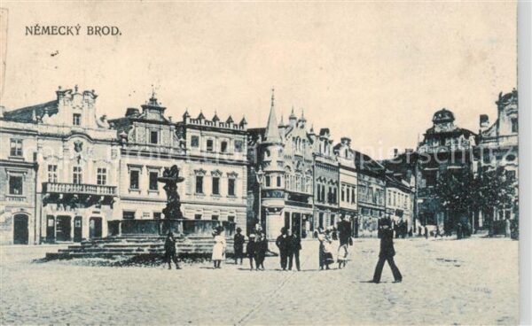 Nemecky-Brod Havlickuv Brod Deutsch-Brod CZ Marktplatz Brunnen