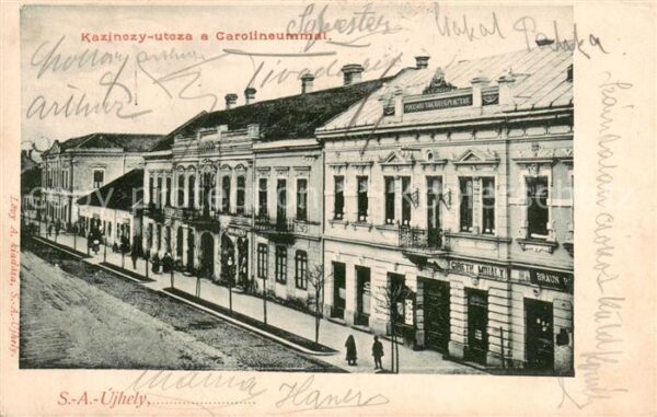 Ujhely Satoraljaujhely HU Kazinezy uteza a Carolineummal