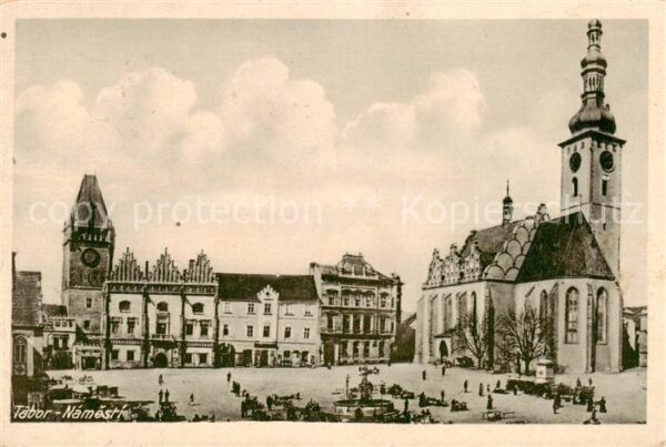 Tabor  CZ Marktplatz mit Kirche