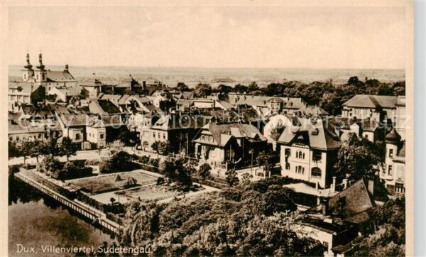 Dux Sudeten Duchcov CZ Villenviertel Panorama