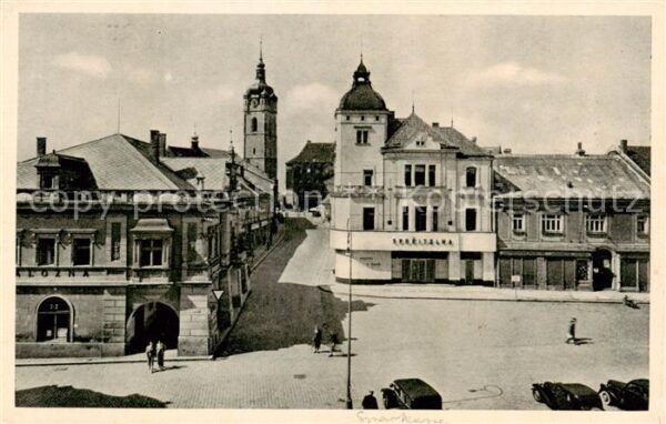 Melnik  CZ Marktplatz Kirche