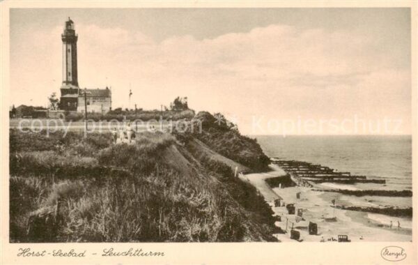Horst  Ostsee Niechorze PL Seebad Leuchtturm