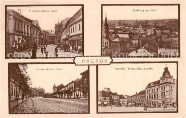 Prerov Prerau CZ Ferdinandova ulica Celkovy pohled Komenskeho trida Namesti Fran