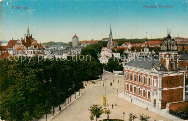 Freiberg  Sachsen Postplatz Panorama