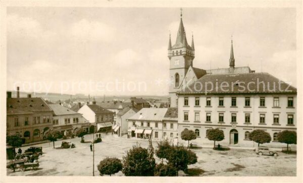 Humpolec Humpoletz CZ Marktplatz Kirche