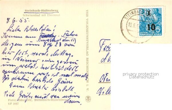 Steinbach Hallenberg Schwimmbad mit Ehrenmal – Bild 2