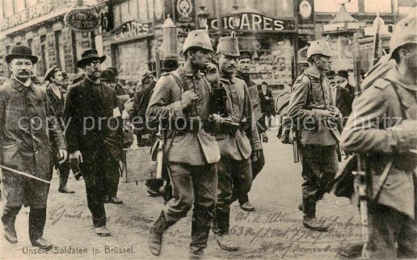 Bruessel Bruxelles Deutsche Soldaten in Bruessel