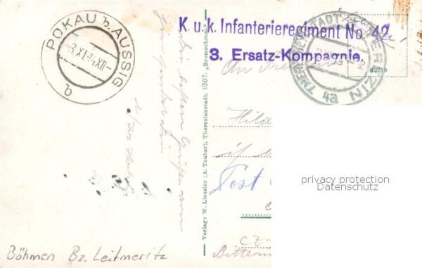 Theresienstadt Terezin CZ Grosse Infanterie Kaserne Feldpost – Bild 2