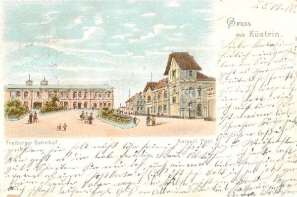 Kuestrin Cuestrin Ostbrandenburg Kostrzyn PL Freiburger Bahnhof