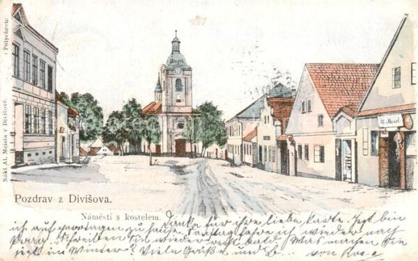 Divisov Diwischau CZ Namesti s kostelem