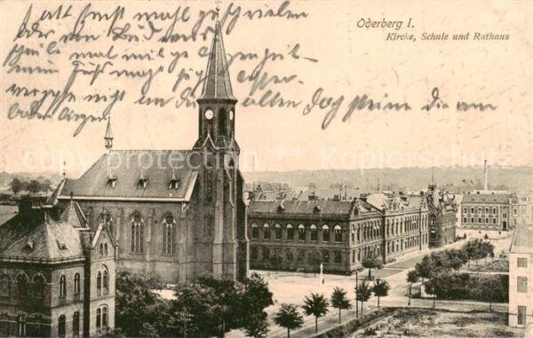 Oderberg Bohumin CZ Kirche Schule und Rathaus
