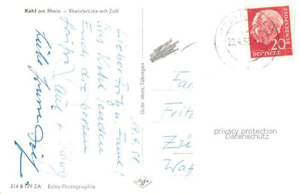 Kehl  Rhein Rheinbruecke mit Zoll – Bild 2