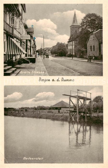 Bergen Dumme Breite Strasse Strassenpartie Fluss