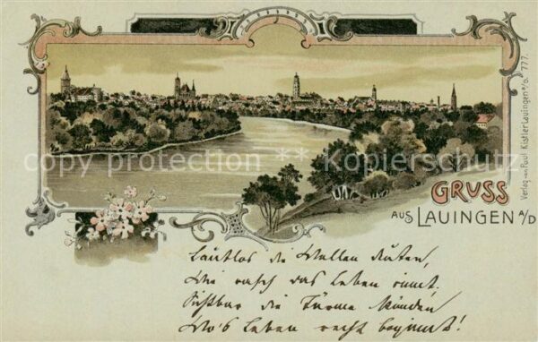 Lauingen Donau Panorama