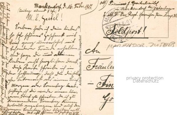 Markendorf Jueterbog Truppen uebungsplatz Mannschafts Kantine Feldpost – Bild 2