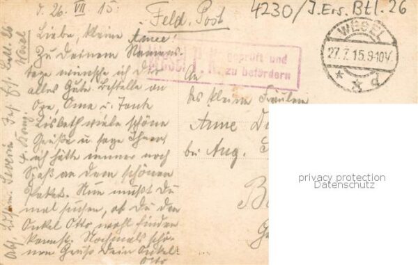 Wesel  Rhein Soldaten Gruppenbild Feldpost – Bild 2