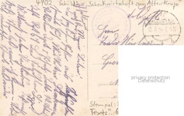 Bad Salzuflen Soldaten Gruppenbild mit Schenkwirtschaft zum Alten Kruge Feldpost – Bild 2