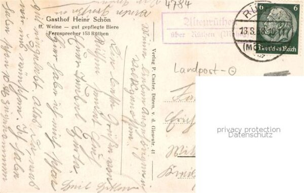 Moehne Belecke Altenruethen Kriegerdenkmal Gasthaus Schoen – Bild 2