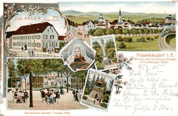 Friedrichsdorf Taunus Gasthaus Zum Adler Restaurant Garten Panorama Schnepfenbur