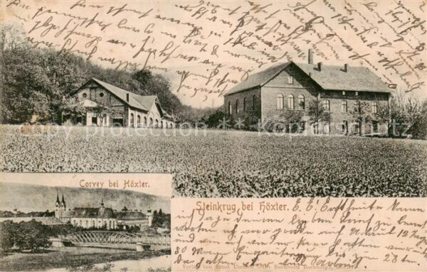 Corvey Hoexter Weser Schloss Corvey Gasthaus Steinkrug