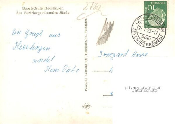 Heeslingen Sportschule Heeslingen des Bezirkssportbundes Stade Fliegeraufnahme – Bild 2