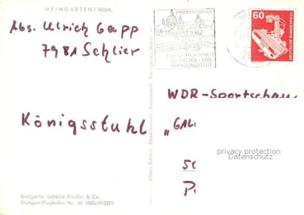 Weingarten Wuerttemberg Fliegeraufnahme – Bild 2