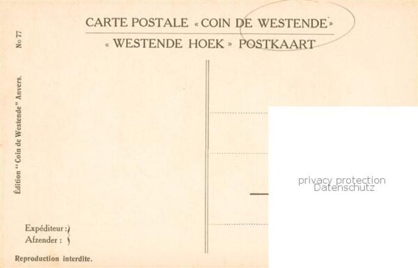 Westende Middelkerke Belgie Vive notre Belgique Cloches Kuenstlerkarte – Bild 2