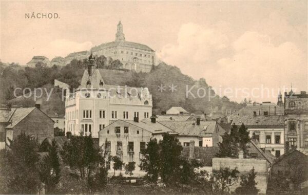 Nachod CZ Stadtbild mit Schloss