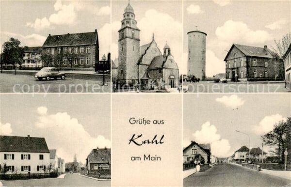 Kahl Ortsansichten Kirche Turm