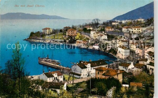 Ika Croatia Panorama mit Insel Cherso