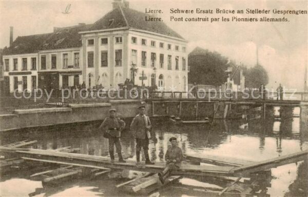 Lierre Belgie Pont construit par les Pionniers allemands