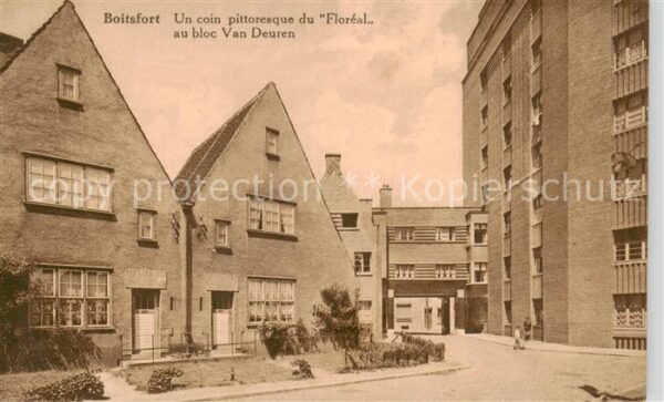 Boitsfort Watermael Belgie Un coin pittoresque du Floréal au bloc Van Deuren