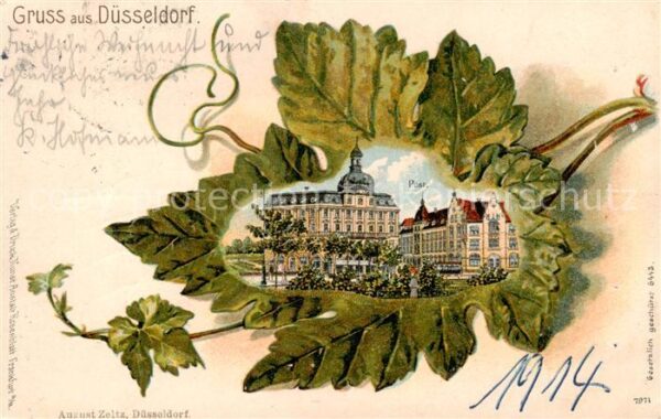 Duesseldorf Post Blatt Litho Feldpost